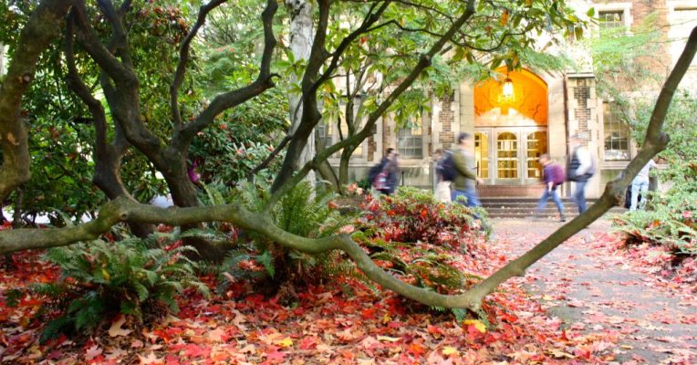 Autumn in front of Thomson Hall